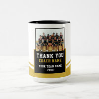 Modern Team Name Photo Coach Thank you