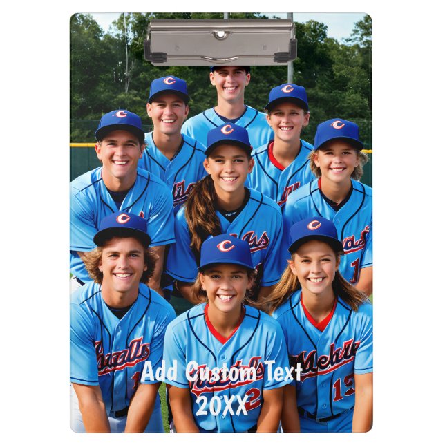 Modern team photo coach Family photo personalized  Clipboard (Front)