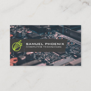 Modern Tech Icon    Technology Computer Parts Business Card