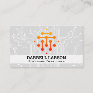 Modern Tech Logo   AI Computer Chip Business Card