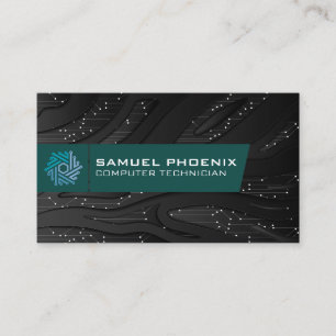 Modern Tech Logo   Technology Background Business Card