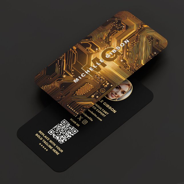 Modern Technology Engineer Circuit Developer  Business Card (Creator Uploaded)