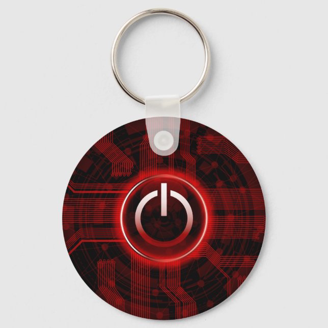 modern technology theme design keychain (Front)