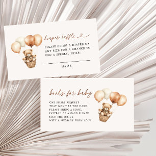 Modern Teddy Bear  Baby Shower Books For Baby Enclosure Card