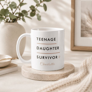 Modern Teen Daughter Survivor Personalised Coffee Mug