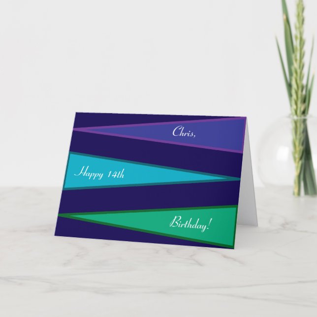 Modern Teenager Birthday Card (Front)