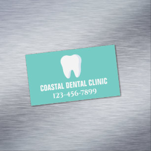 Modern Teeth Dental Assistant Clinic Dentist Magnetic Business Card