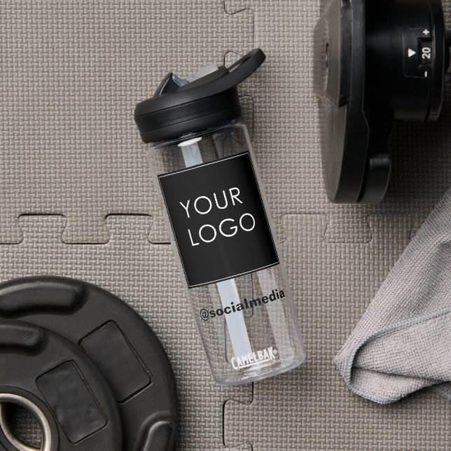 Modern Template Business Company Logo  Water Bottle (Gym)
