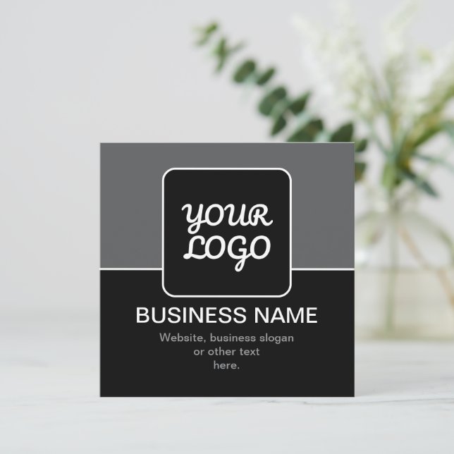 Modern Template for Your Logo | Black Grey & White (Standing Front)