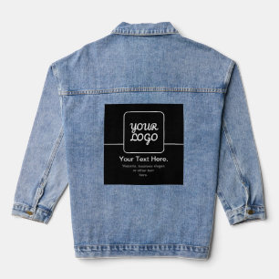 Modern Template for Your Logo Black & White Denim Jacket