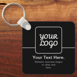 Modern Template for Your Logo Black & White Key Ring