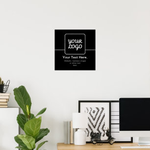 Modern Template for Your Logo Black & White Poster