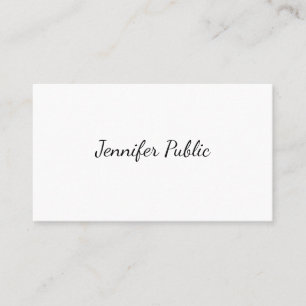 Modern Template Hand Script Simple Trendy Chic Business Card