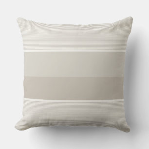Modern Template Trendy Elegant Beige White Stripes Cushion