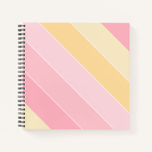 Modern Template Trendy Pink Vanilla Yellow White Notebook