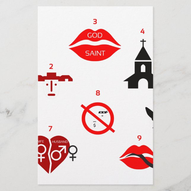 modern ten commandments (Front)