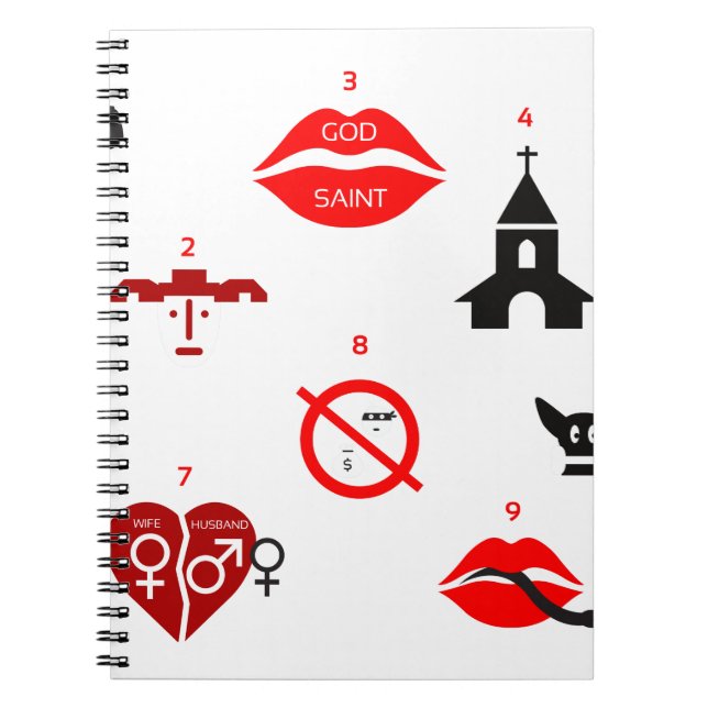 modern ten commandments notebook (Front)