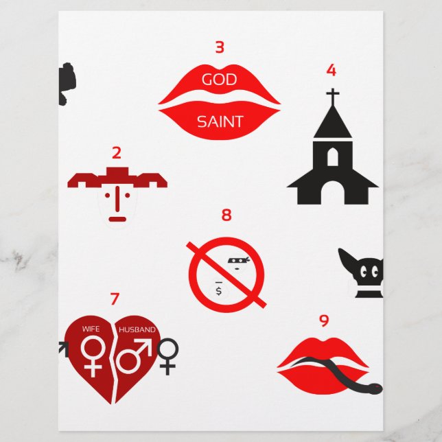 modern ten commandments personalized letterhead (Front)