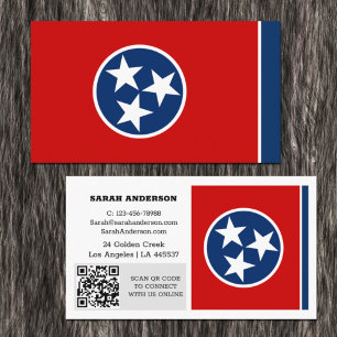 Modern Tennessee Business Card, Flag / USA Business Card