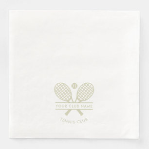 Modern Tennis Club Custom Rackets Motif Swag Napkin