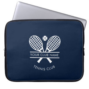 Modern Tennis Country Club Name Custom Laptop Sleeve