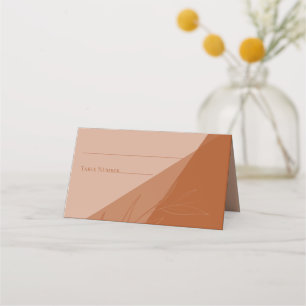 Modern Terra Cotta Wedding Place Card