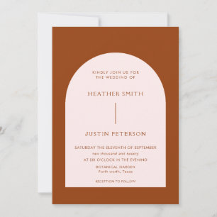 Modern Terracotta and Blush Wedding Invitations