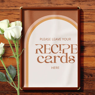 Modern Terracotta Arch leave your recipe card here Poster
