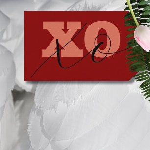 Modern Terracotta Black XOXO Valentine Gift Tags