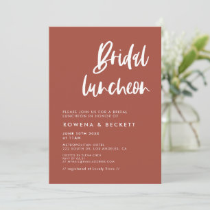 Modern Terracotta Bridal luncheon Invitation