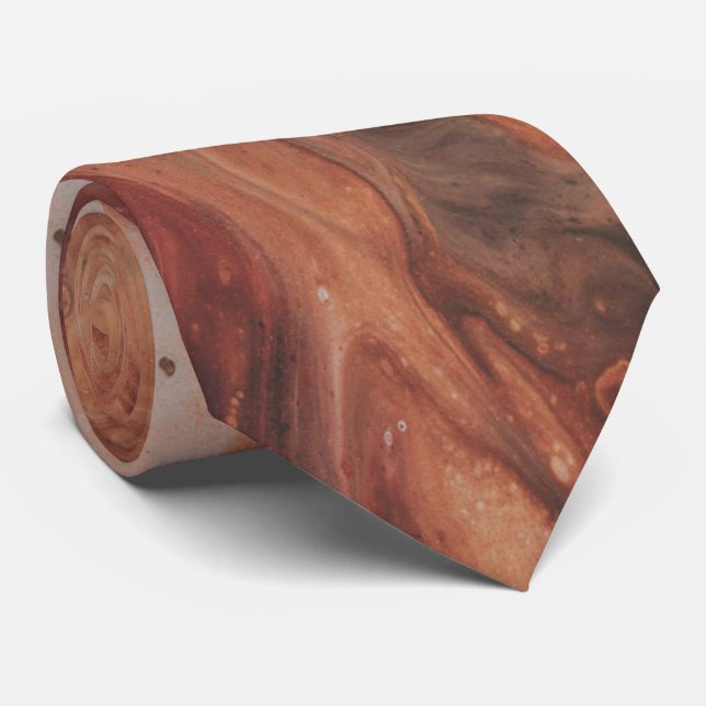 Modern Terracotta Brown Tie (Rolled)