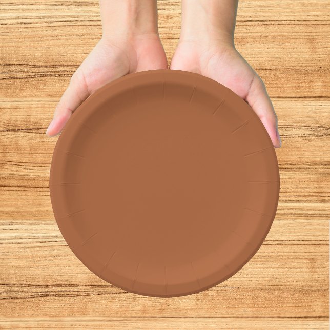 Modern Terracotta Brunt Orange Fall Wedding Paper Plate (Creator Uploaded)
