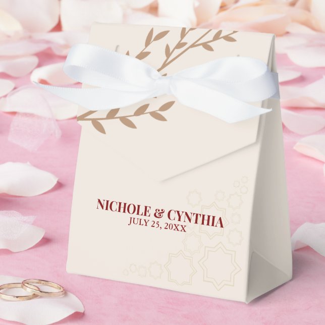 Modern Terracotta Burnt Orange Boho Wedding Favour Box (Wedding)