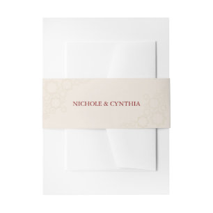Modern Terracotta Burnt Orange Boho Wedding Invitation Belly Band