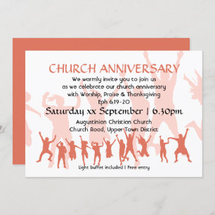 Modern Terracotta Custom CHURCH ANNIVERSARY Invitation