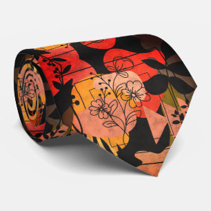 Modern Terracotta Dark Style Tie