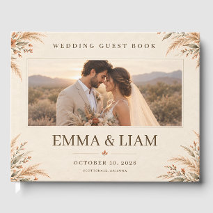 Modern Terracotta Desert Boho Wedding Photo Guest Book