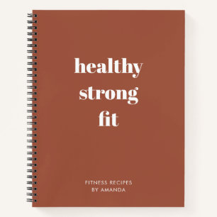 Modern Terracotta Diet Journal Fitness Recipes
