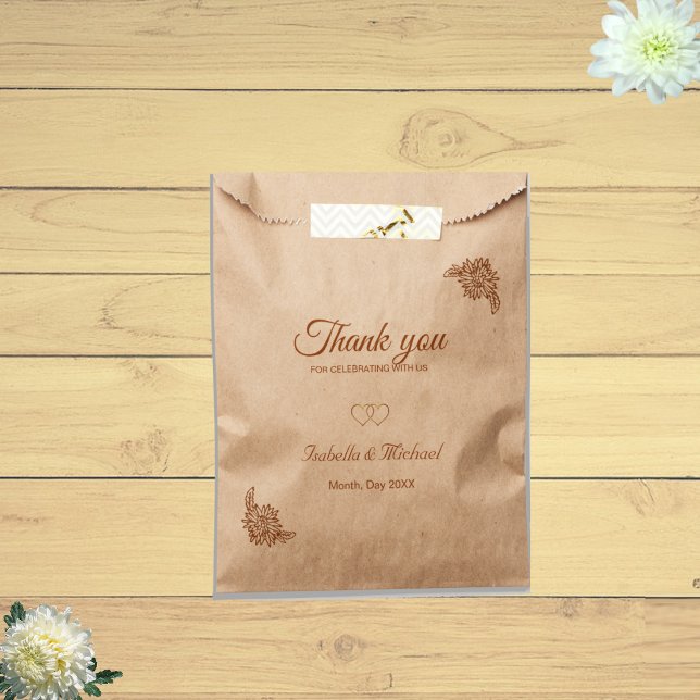 Modern Terracotta Favour Bag (Creator Uploaded)