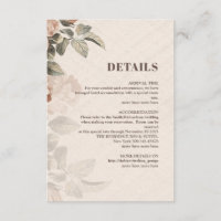 Modern Terracotta flowers sage green details card