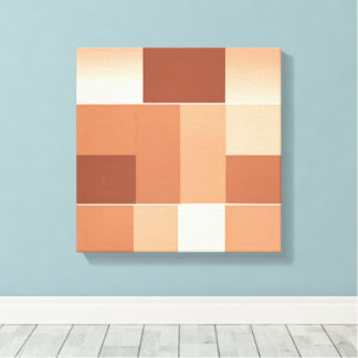 Modern Terracotta Minimalist Geometric Canvas Print