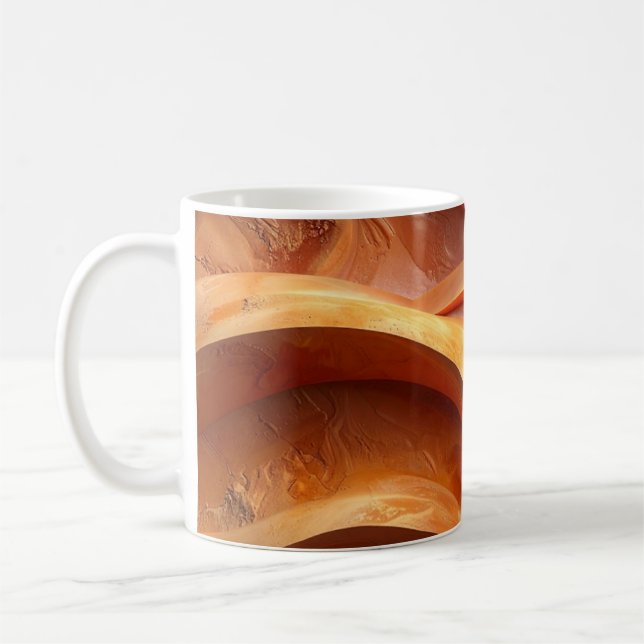 Modern Terracotta Sculptural Sandstone Mug (Left)
