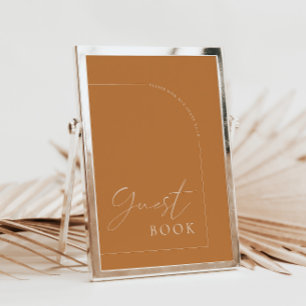 Modern Terracotta Sign Our Guest Book Wedding Sign Invitation