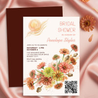 Modern Terracotta Sun Floral Bridal Shower