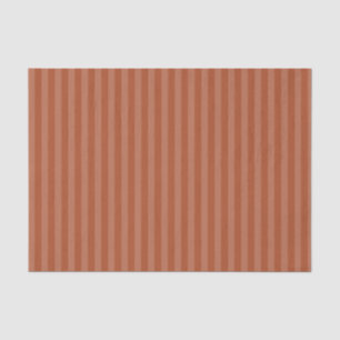 Modern Terracotta Tonal Stripe Christmas Holiday Tissue Paper