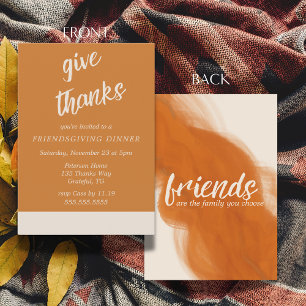 Modern Terracotta Watercolor Friendsgiving Invitation