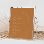 Modern Terracotta Wedding Bar Menu<br><div class="desc">Featuring a clean, simple design, it lists your drinks in style, ensuring your guests know exactly what’s being served. From wine to cocktails and everything in between, this menu is perfect for a modern wedding looking for a subtle yet stylish touch. Designed to coordinate with for the «Arches Minimalist» Wedding...</div>
