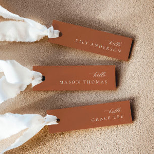 Modern Terracotta Wedding Place Card