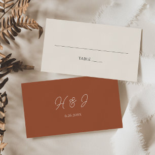 Modern Terracotta Wedding  Place Card