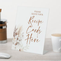 Modern Terracotta White Floral Recipe Cards Here